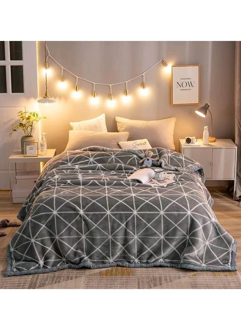 KYD Microfiber Double Layer Winter Thick Raschel Mink Weighted Blanket For Double Bed Soft Warm Heavy Fluffy Soft 180*220CM 3KG - Image 2