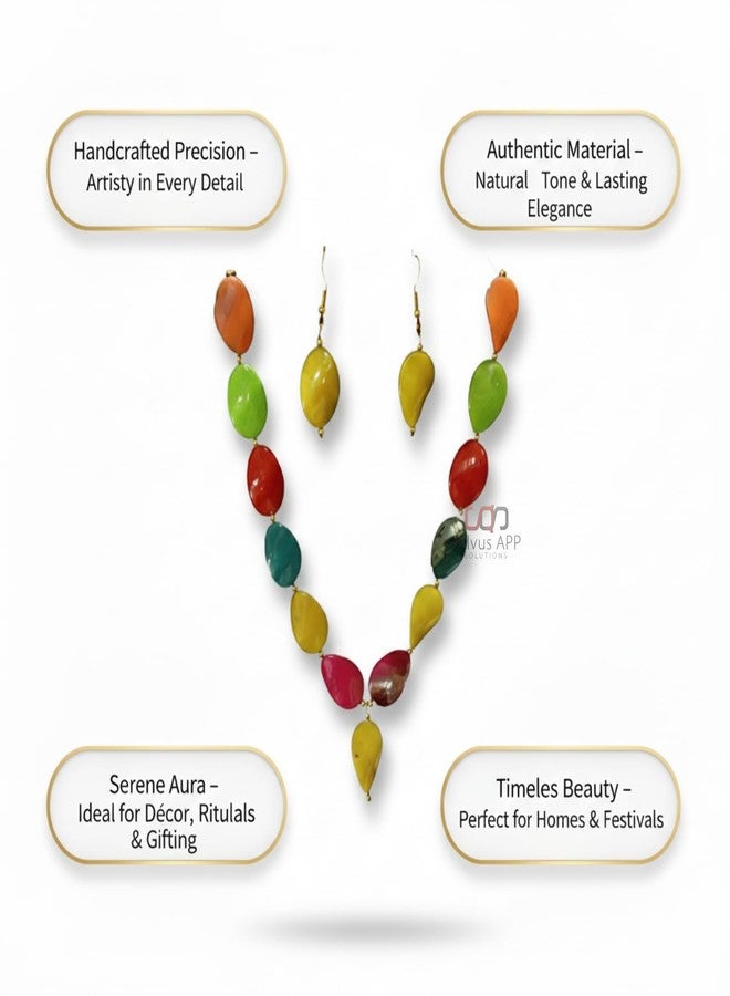 Salvus APP SOLUTIONS Traditional Multicolor Stone Necklace Set for Women - Image 5