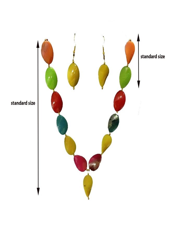 Salvus APP SOLUTIONS Traditional Multicolor Stone Necklace Set for Women - Image 2