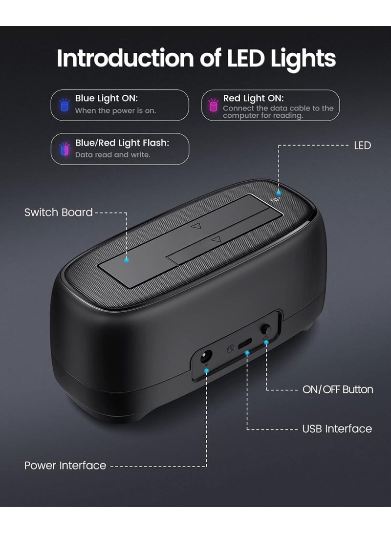 3.5 Inch Hard Drive Enclosure USB 3.2 Gen 1 to SATA Docking Station for 2.5"/3.5" HDD & SSD up to 18TB – Tool-Free Design with 12V/2A Power Supply & UASP Support (DD18C3) - Image 3