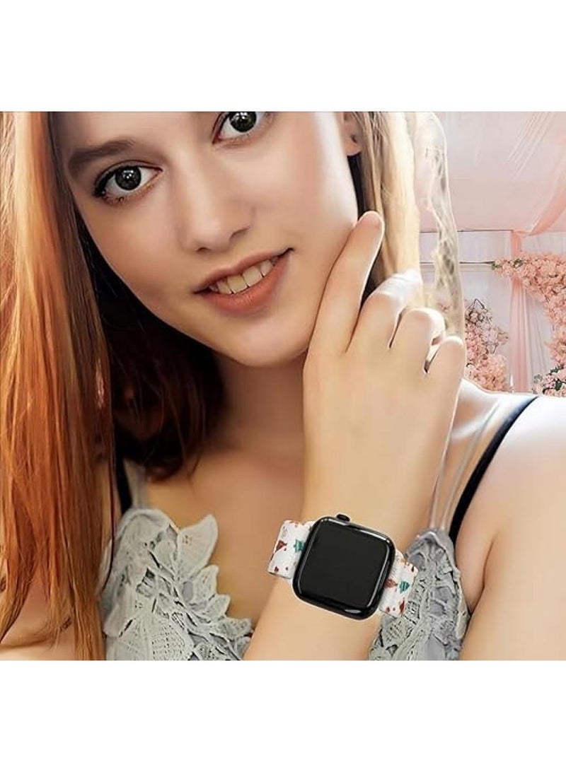 Y&D Applies To Iphone Watch 42/44/45/49mm Woven Nylon Plain Painted Strap  - Image 4