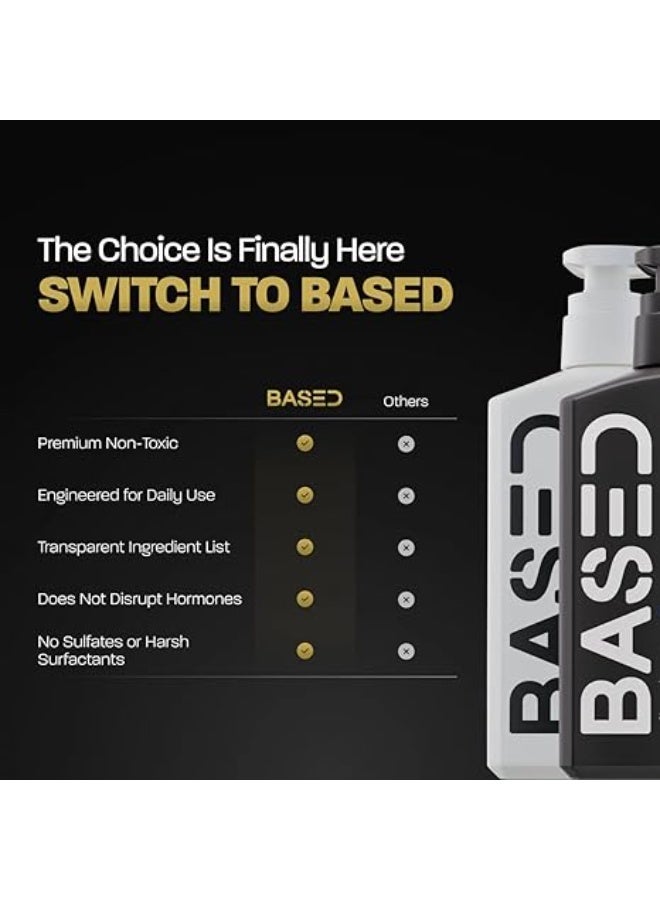 استنادا الي BASED BODYWORKS مزيل آثار الزيوت اليومي للرجال - صيغة تنظيف عميقة بخشب البامبو وقشر الصفصاف - يزيل التراكم دون تقشير - بشرة نضرة (6.8 أونصة سائلة، عبوة واحدة) - Image 4