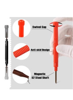 Y&D 6-Piece Precision Screwdriver Set, 12 Sizes Magnetic Small Screwdrivers Included, Double-end S2 Mini Phillips/Slotted/Torx/ Pentalobe/Triwing, Repair Tool Kit for Laptop, Watch, Electronics  - Image 5