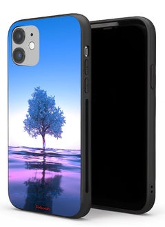 Apple iPhone 11 Protective Case Tree Neon Body Of Water Reflection Digital Art