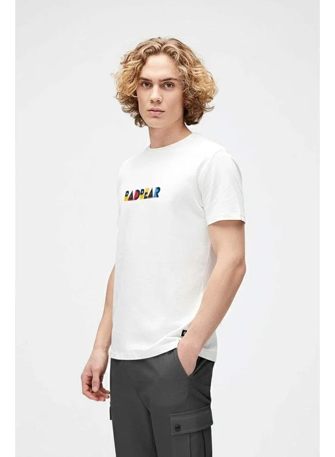 Bad Bear Retro Colors White Men's Printed T‑Shirt.