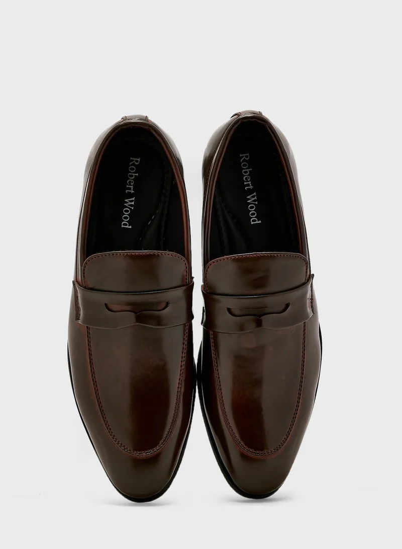 Robert Wood Saddle Detail Formal Slip Ons