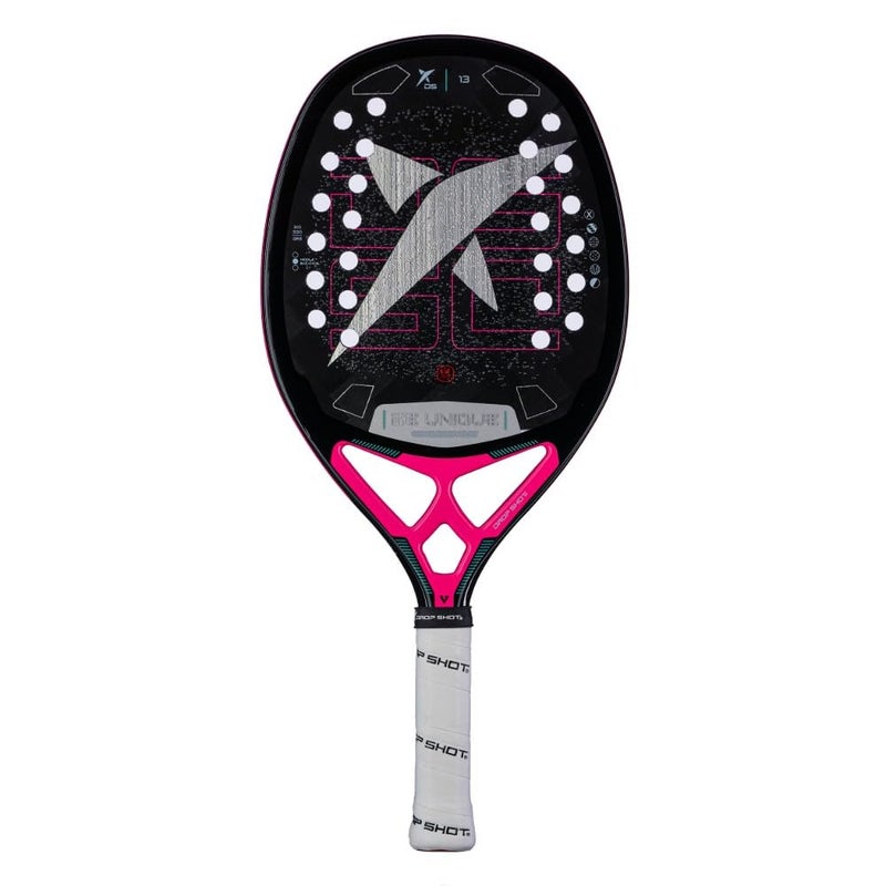 Drop Shot Conqueror 13 BT Beach Tennis Racket 24K Carbon Twill EVA Tech Core Sand Treatment 3D Texture for Maximum Spin AntiVibration System Includes Protective Bag - Image 2