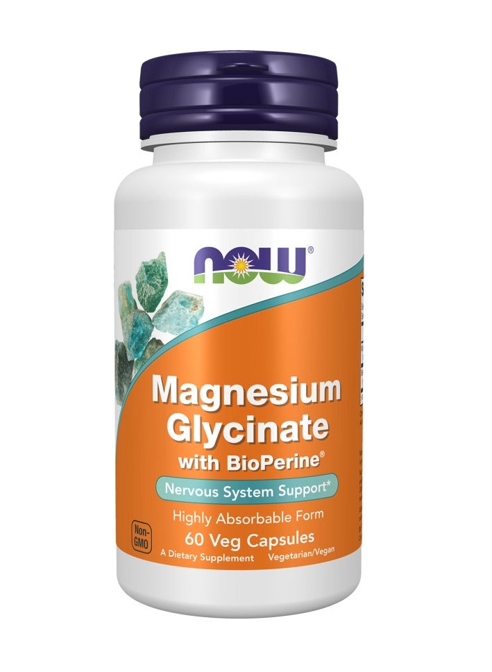 Now Magnesium Glycinate With BioPerine® 60Veg Capsules - Image 1
