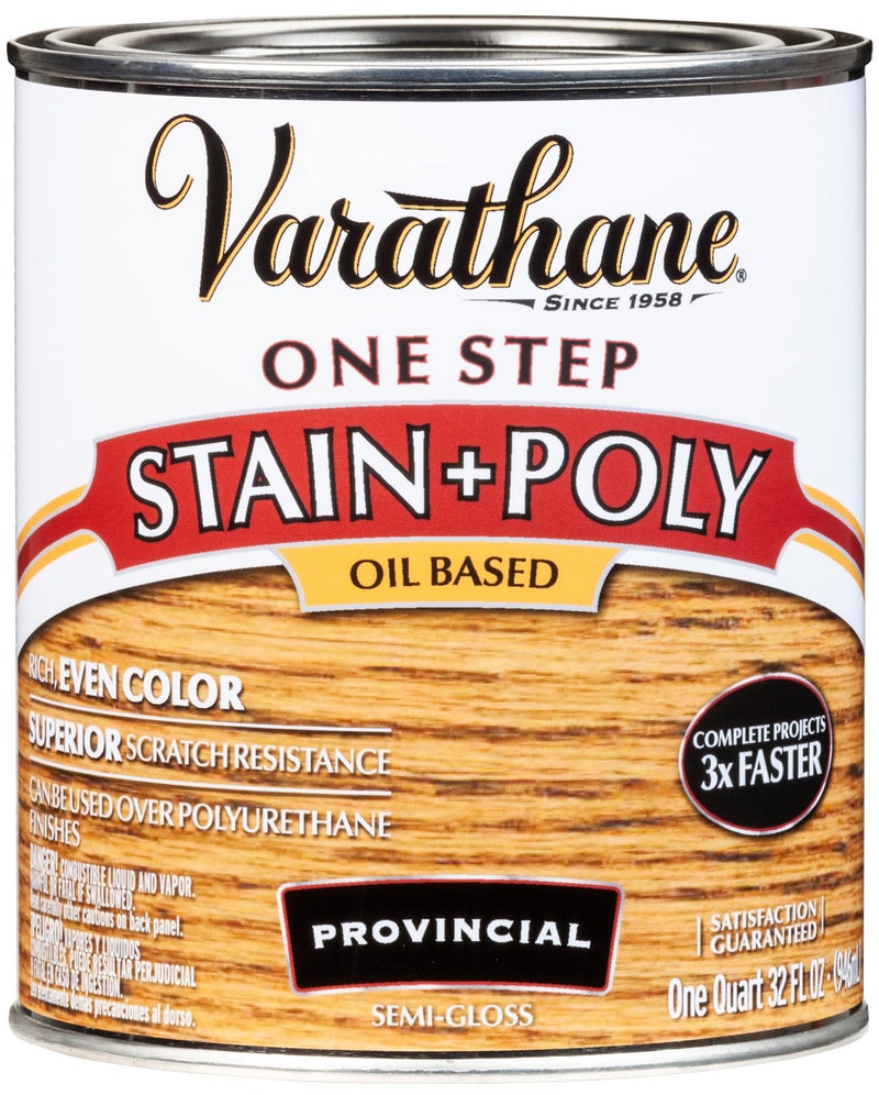 Varathane 225245H Oil-Based One Step Stain + Poly, Quart, Provincial - Image 5