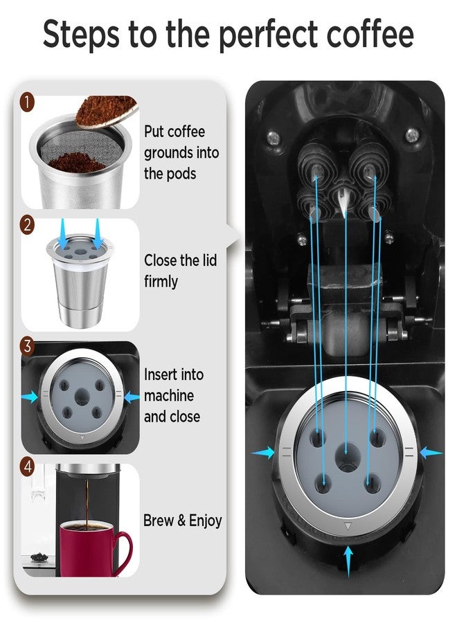 NOALTO Reusable K Cups for Keurig K Supreme | Refillable K cups with Adapter for Keurig K Supreme (Plus) Coffee Maker (2 pack Reusable Coffee Pods + 1 pack Adapter ) - Image 5