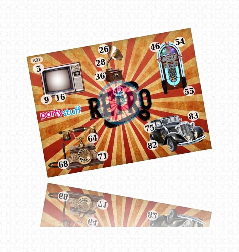 PartyStuff Tambola Housie - Retro kukuba (48 Piece) - Image 2