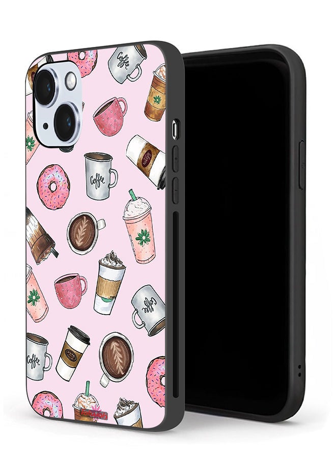 Tolwak Apple iPhone 14 Protective Case Coffee Lover Art - Image 1