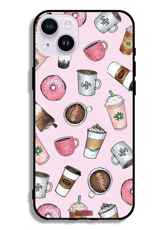 Tolwak Apple iPhone 14 Protective Case Coffee Lover Art - Image 2
