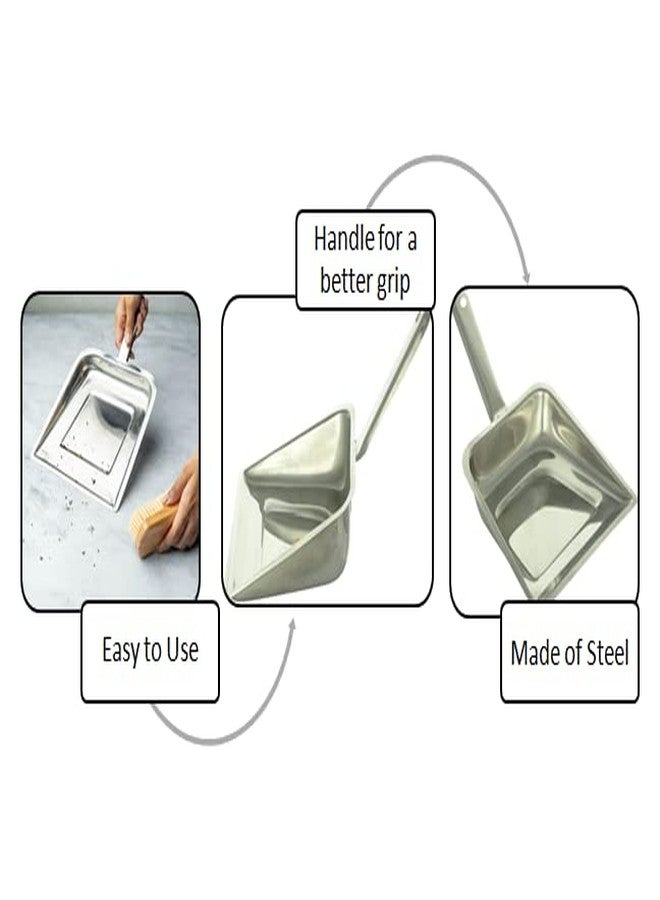 AnNafi® Stainless Steel Dust Pan | Dustpan Only Metal Supdi | Multi Function Shovel | Pellet Scoop/Ash Scoop/Feed Shovel | Heavy Duty Aluminum Dust Pan | Cleaning Product - Image 4