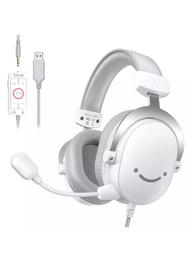 FIFINE H9 AmpliGame USB Gaming Headset - 7.1 Surround Sound - Detachable Microphone - Control Box, 3.5mm Headphones Jack - Image 1