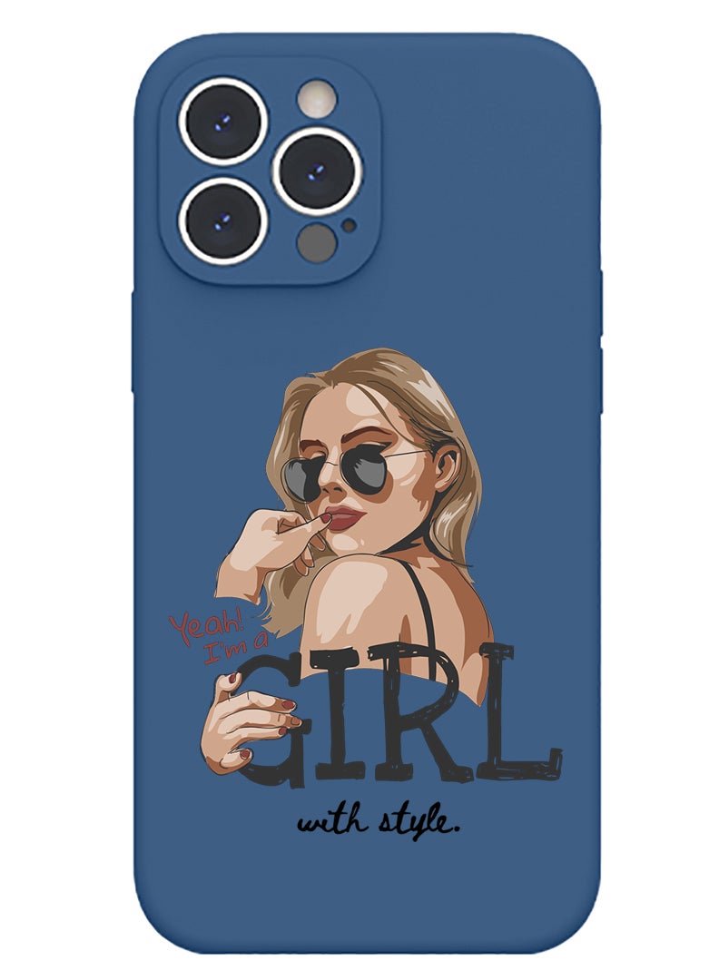 Theodor Protective Slim Fit Case Liquid Silicone Cover with Full Body Protection Anti-Scratch Shockproof Case For iPhone 12 Pro Max Blue  - Girl with Style - Image 1