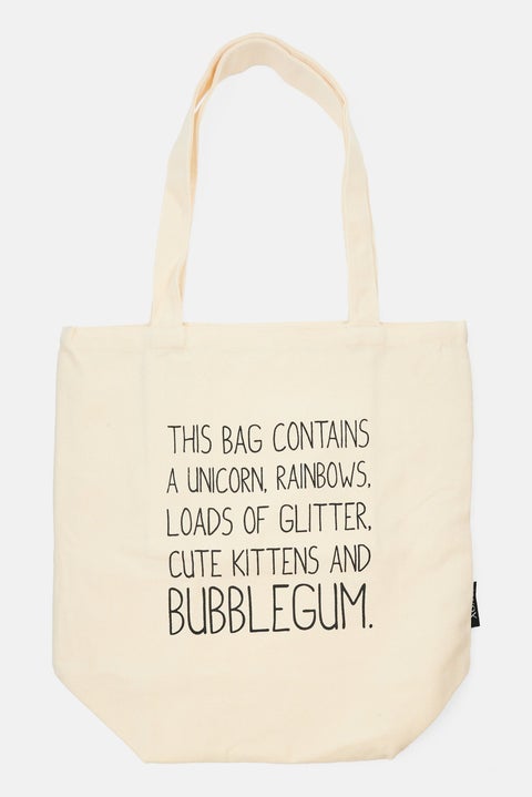 Women Graphic Print Shopper Bag 42 H x 42 L x 18 W Cm, Cream