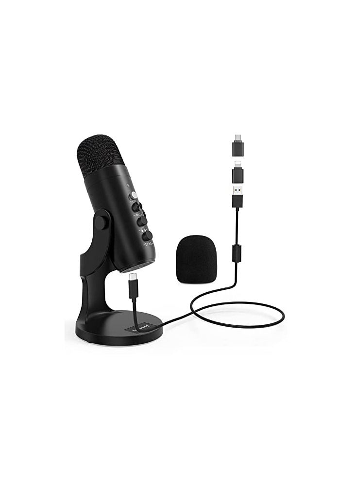Jmary PW8 Professional Metal Voice Recording Usb Condenser Studio And Podcast Recording Gaming Microphones - Image 1