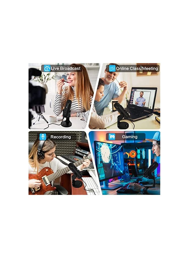 Jmary PW8 Professional Metal Voice Recording Usb Condenser Studio And Podcast Recording Gaming Microphones - Image 3