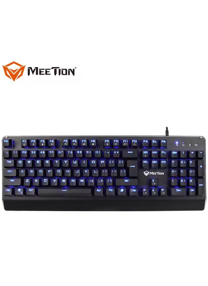 ميشين تصميم حصري من Meetion MK01، لوحة مفاتيح كاملة مضادة للظلال بإضاءة خلفية RGB، 12 اختصارًا للوسائط المتعددة، التوصيل والتشغيل، لوحة مفاتيح ألعاب ميكانيكية سلكية متوافقة مع نظام OUTEMU  - Image 1