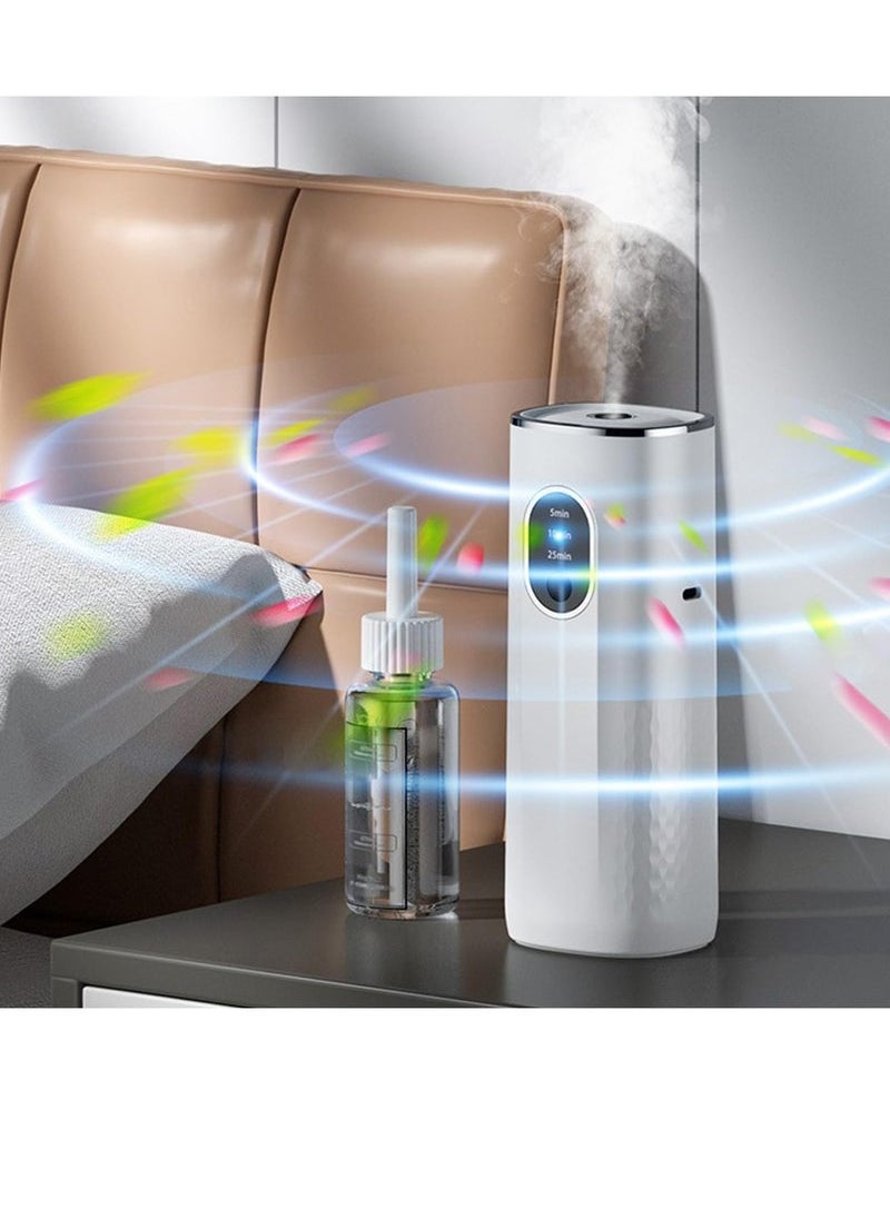 Captaintech 50ml Waterless Essential Oil Diffuser USB Rechargeable Lasts for 12 hours 3 levels of fragrance and of timing Small and Quiet Aromatherapy Machine for Home Office Hotel Store 
