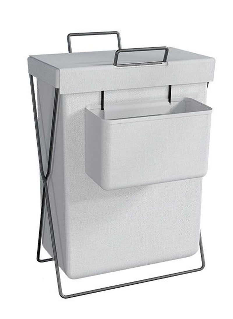 TYCOM Laundry Hamper Home Laundry Basket Foldable Laundry Organizer Steel X Frame with Handle Sorter for Blankets Clothes Pillows Towels White with Bag. 