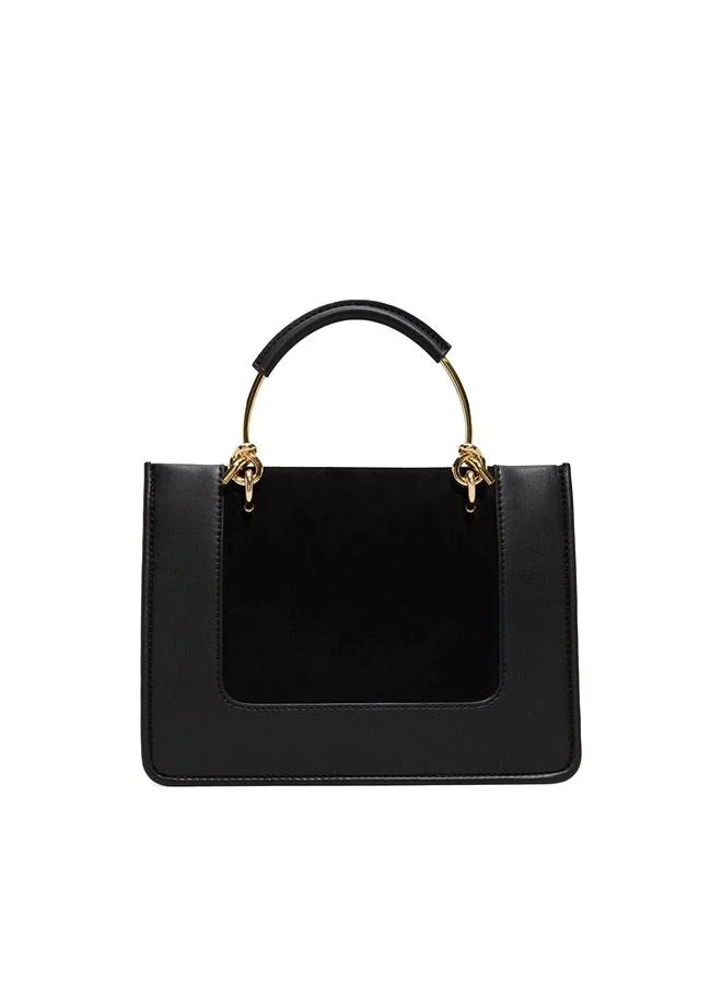 Dafne Ladies Black Satchel Bag