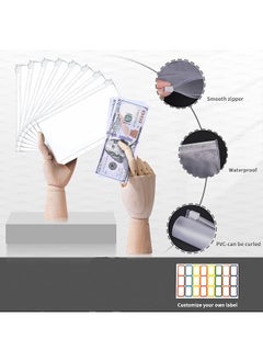 erorex Cash Envelopes For Budgeting Budget Binder Envelopes Organizer A6 Stitching Pu Leather Budget Binder With Zipper Envelopes And Budget Sheets  - Image 4