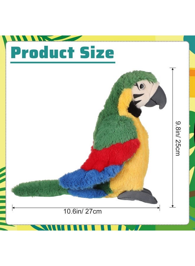 Jexine 3 Pcs Macaw Parrot Plush Toy Soft Stuffed Animal Toy Parrot Bird Stuffed Animal Blue Red Stuffed Parrot For Gifts Doll, 9.8 Inch - Image 2