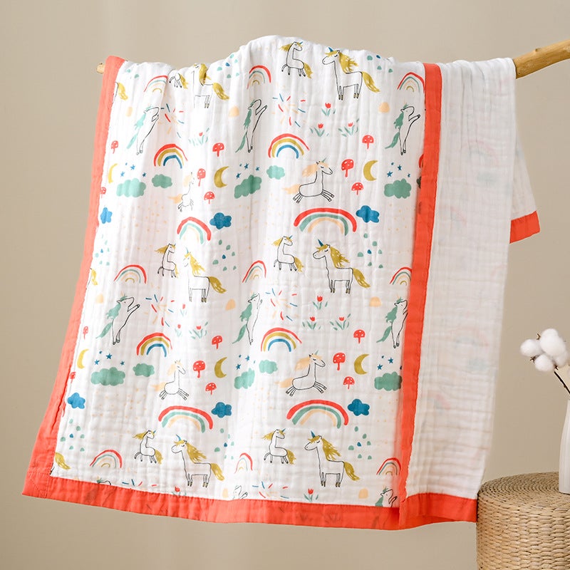 Soft Cotton Baby Bath Towel & Blanket - Premium A-Grade, High-Density, Cartoon Print