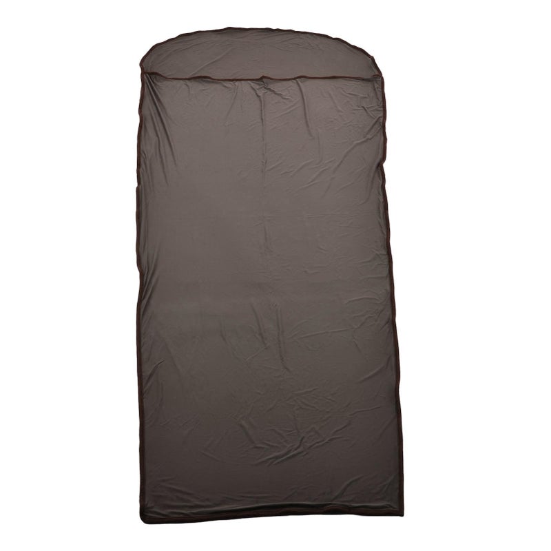 Ultralight Grey Sleeping Bag Liner for Camping Travel Compact Breathable Cold Weather - Image 2