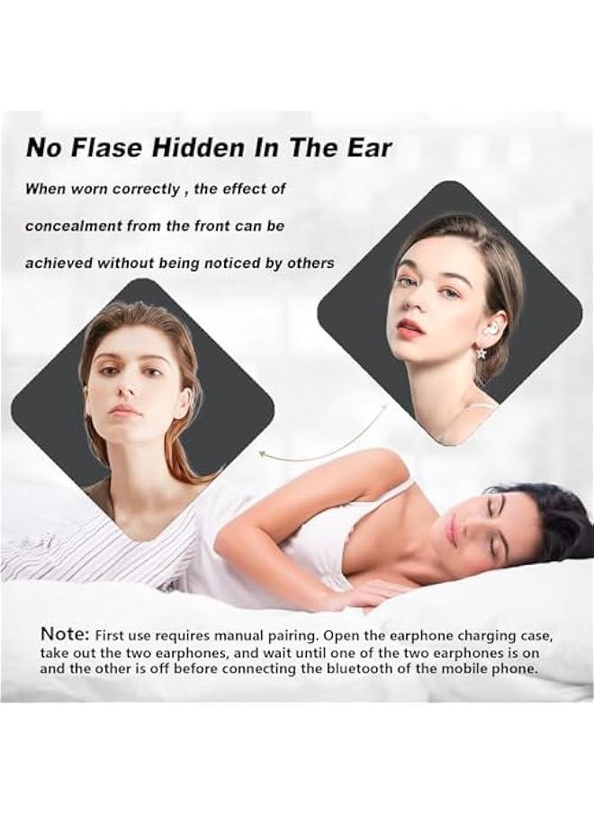 Generic - Sleep Hidden Headphones Wireless Invisible Earbuds for Sleeping Sleep Tiny Earbuds for Side Sleepers Headphone to Sleep in Tiny Smallest Invisible Earbuds Earphones for Sleeping - Image 1