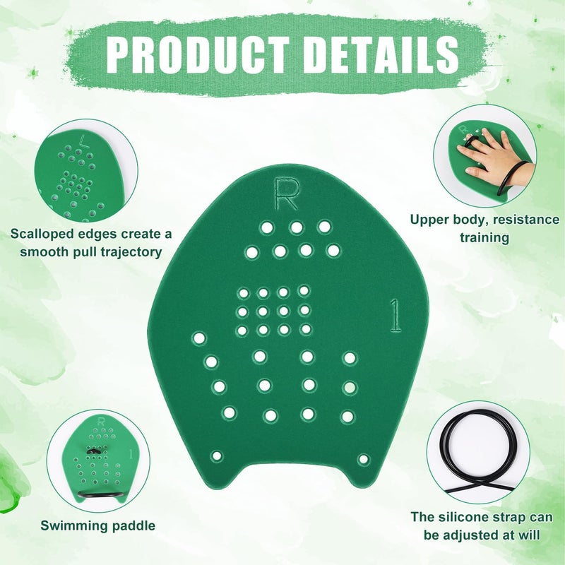 NQEUEPN Swim Paddles for Hands, Swimming Paddles for Lapp Swimming Speed Paddles with Adjustable Straps to Improve Swimming Speed Training Equipment for Men Women (1 Pair) - Image 4