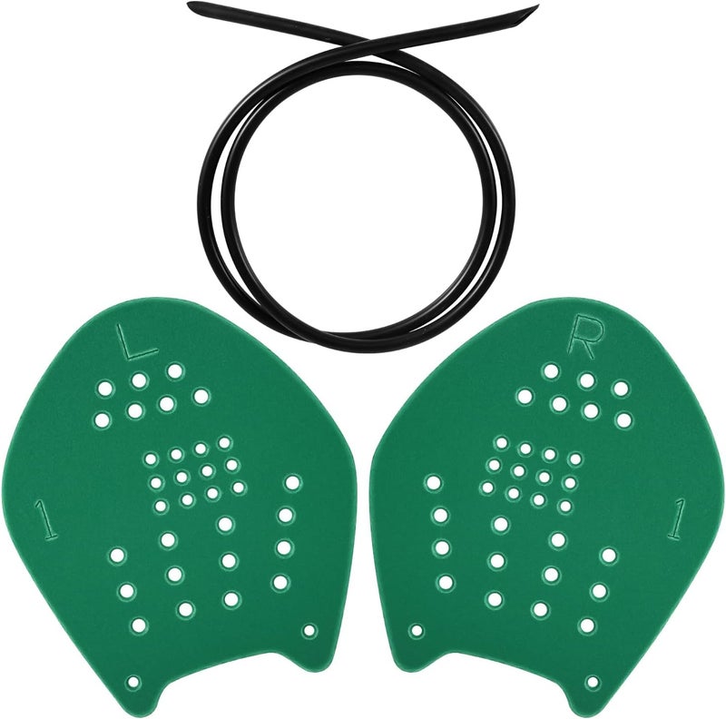 NQEUEPN Swim Paddles for Hands, Swimming Paddles for Lapp Swimming Speed Paddles with Adjustable Straps to Improve Swimming Speed Training Equipment for Men Women (1 Pair) - Image 1
