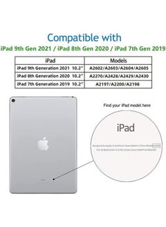 LCYLJGY case cover for Apple iPad 10.2 Inch 2021/2020/2019 (9th/8th/7th) Model with Pencil Holder,Slim Tablet Cover with Soft TPU Back,Auto Wake/Sleep for iPad 10.2 inch  - Image 2