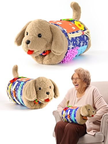 ALACCOM Fidget Blanket and Muff Dog for Adults with DementiaAlzheimers Dementia Activities Products for Seniors and Elderly Gift Game and Sensory Fidget Blanket for Alzheimers or Dementia - Image 1