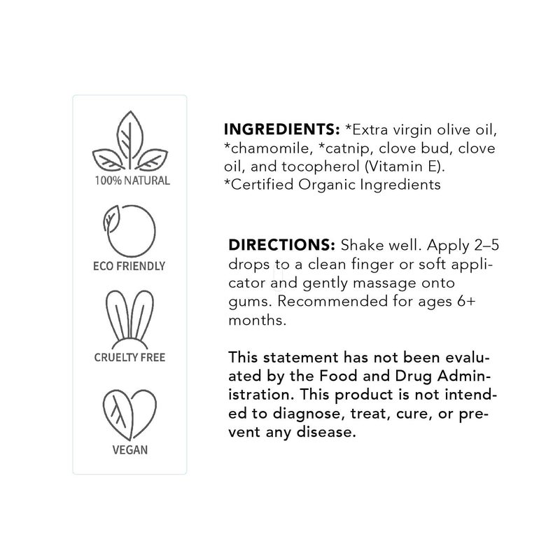 BALM! Baby Balm Baby Teething Oil Rub - Baby Teething Relief - Vegan, All Natural & Organic Teething Aid with Chamomile & Clove - Gentle, Safe & Effective - 1 oz Glass Bottle - Plastic Free - Image 3