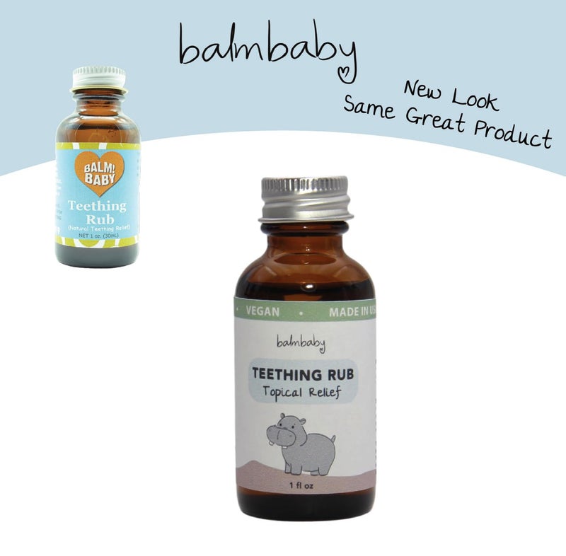 BALM! Baby Balm Baby Teething Oil Rub - Baby Teething Relief - Vegan, All Natural & Organic Teething Aid with Chamomile & Clove - Gentle, Safe & Effective - 1 oz Glass Bottle - Plastic Free - Image 2