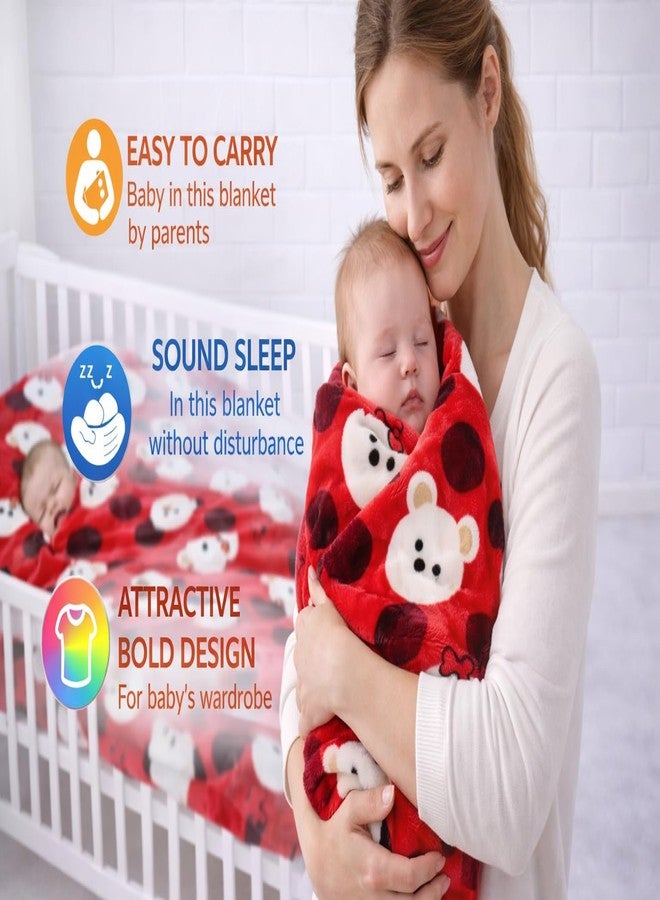 First Kick Soft Flannel Baby Bath Towel for Newborn (0–12 Months) | 100 x 75 cm Large Absorbent | Ultra Soft Quick Dry Infant Bath Wrap | Cute Cartoon Printed Baby Towel for Boys & Girls - Image 2