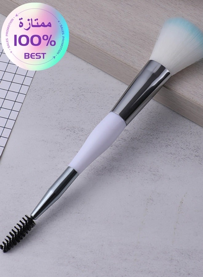 Dual-ended Luxurious Makeup Brush: Perfect for Mascara, Flawless Foundation, and Concealer. Ideal for Liquids, Creams, Powders, Blending, Polishing, and Facial Concealing - Image 2