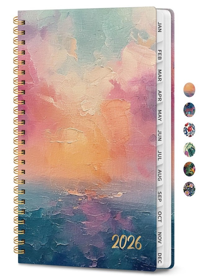 Taja 2026 Planner, Aesthetic Weekly and Monthly Planner for Women, Jan 2026 to Dec 2026, Hardcover 2026 Calendar Book with Monthly Tabs, Inner Pocket, Perfect for Office Home School - A5 (6.3" x 8.5 - Image 1