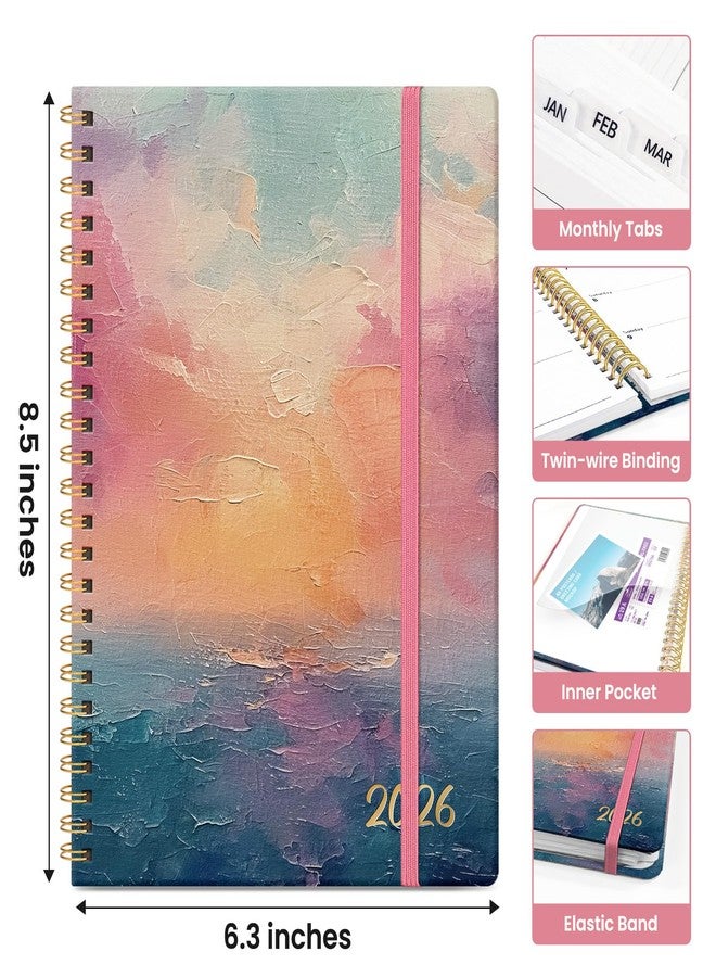 Taja 2026 Planner, Aesthetic Weekly and Monthly Planner for Women, Jan 2026 to Dec 2026, Hardcover 2026 Calendar Book with Monthly Tabs, Inner Pocket, Perfect for Office Home School - A5 (6.3" x 8.5 - Image 4