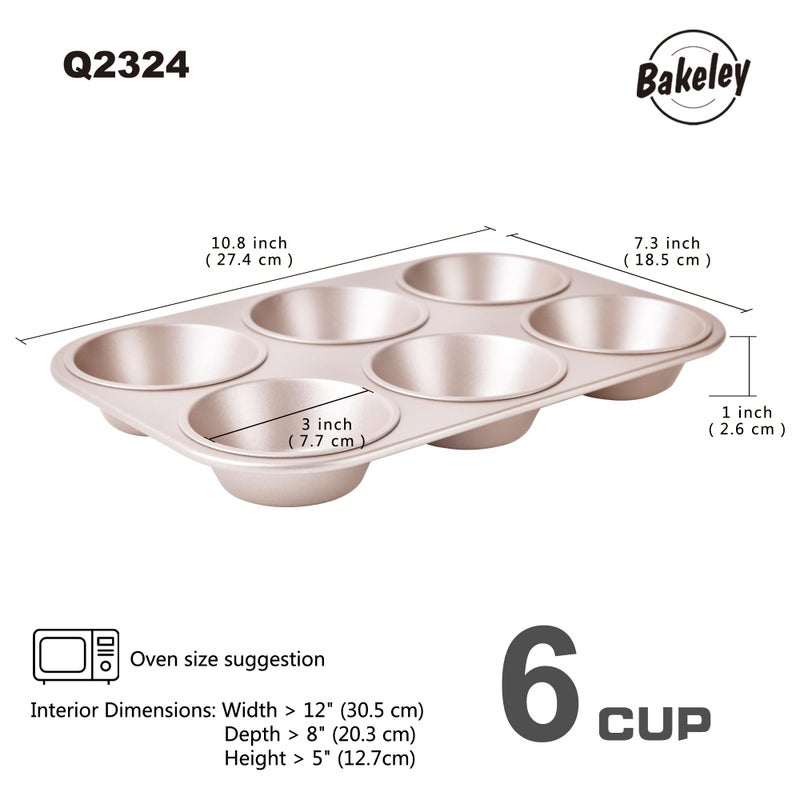 Bakeley Financier Cake Pan  12-Cavity Non-Stick Rectangle Muffin Pan Biscuits Cookies Bakeware For Oven Baking (Champagne Gold) - Image 2