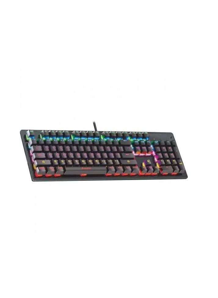 JERTECH JERTECH JK520-USB mechanical gaming keyboard-104 keys without conflict-variable LED backlight-comfortable and soft-touch keys-elegant and comfortable design of the highest quality-black  - Image 1