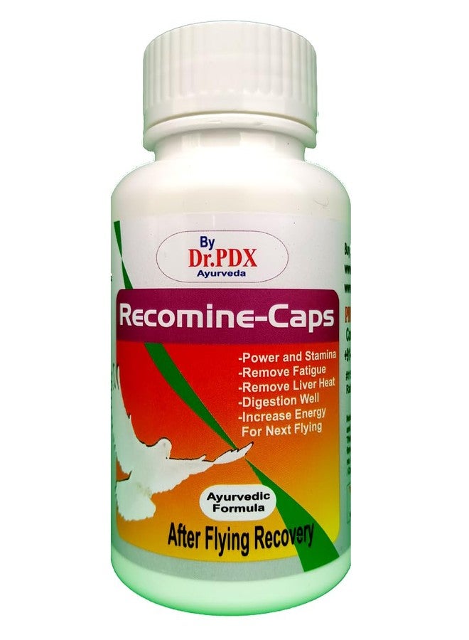 Pigeon After Flying Recovery Recomine Ayurvedic Capsules for Pigeons, Herbal Supplement for Strength, Stamina & Performance, 50/100 Capsules (100-Capsule)