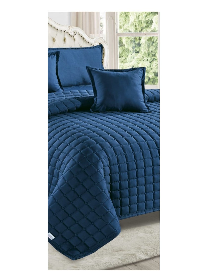 Summer single and a half bed sheet, plain, compressed, consisting of 4 pieces, to give you a refreshing summer, size 170*210 cm