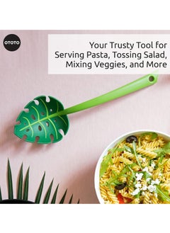 Generic Creative Green Leaf Colander - BPA Free Kitchen Spoon, High Temperature Resistant Nylon Spoon for Non-stick Cooking, Kitchen Utensils and Tableware, Casserole Spoon  - Image 5