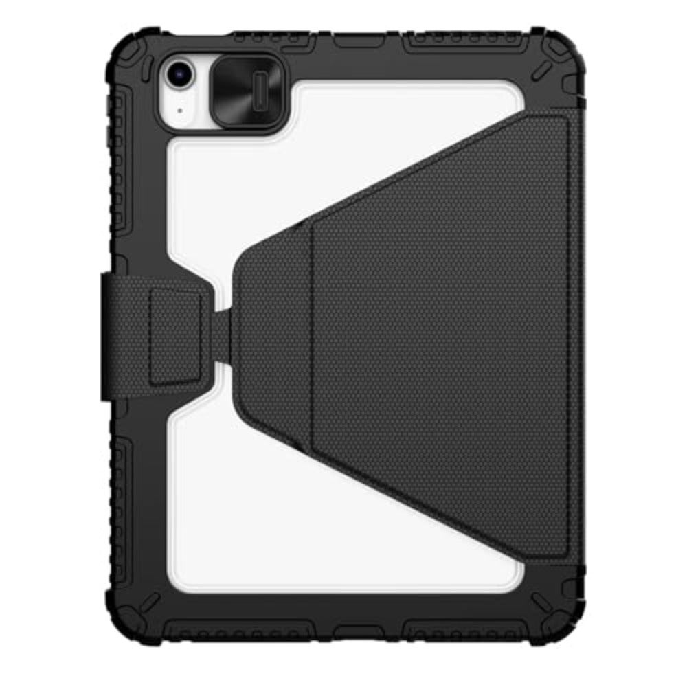 Bumper SnapSafe PU Leather Case Designed For Apple iPad 10/10.9 2022, Pen Holder/Shockproof/Detachable Case/ 360-degree Rotary/Rear Camera Slide Cover - Black