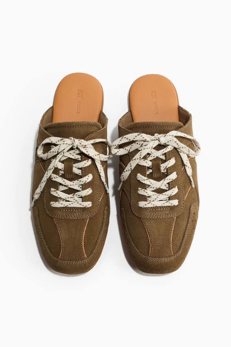 H&M Suede trainer-style mules