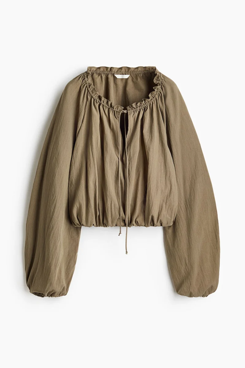 H&M Bubble-hem blouse